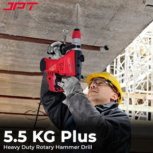 JPT Heavy Duty SDS Plus 32MM Core Rotary Hammer & Breaker Machine | 1500-Watt Motor | 4000 RPM Speed | 3800 BPM Force | 4.5 Joules Impact | 32mm Deep Drilling | 3 Function Modes | All Accessories Included