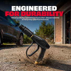 JPT Heavy Duty Universal High Pressure Water Gun | Max. 300 Bar Power | Max. 4350 PSI Pressure | Adjustable Nozzle | Compatible with Most Pressure Washer Brands