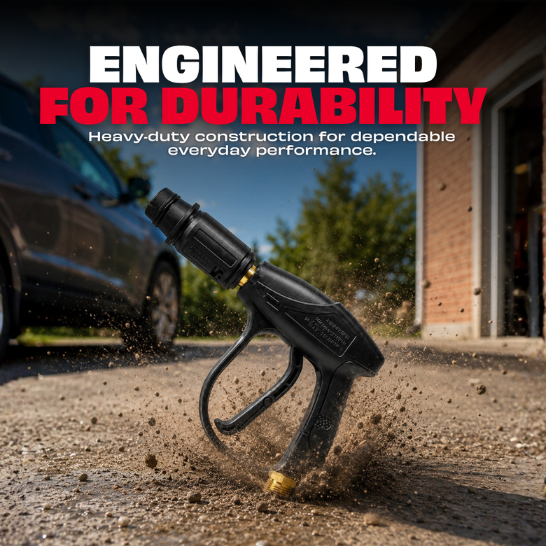 JPT Heavy Duty Universal High Pressure Water Gun | Max. 300 Bar Power | Max. 4350 PSI Pressure | Adjustable Nozzle | Compatible with Most Pressure Washer Brands