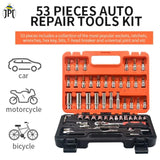 Buy the JPT heavy-duty professional 53-piece hand tools kit, featuring high-grade chrome vanadium steel tool and versatile selection for all your repair needs.