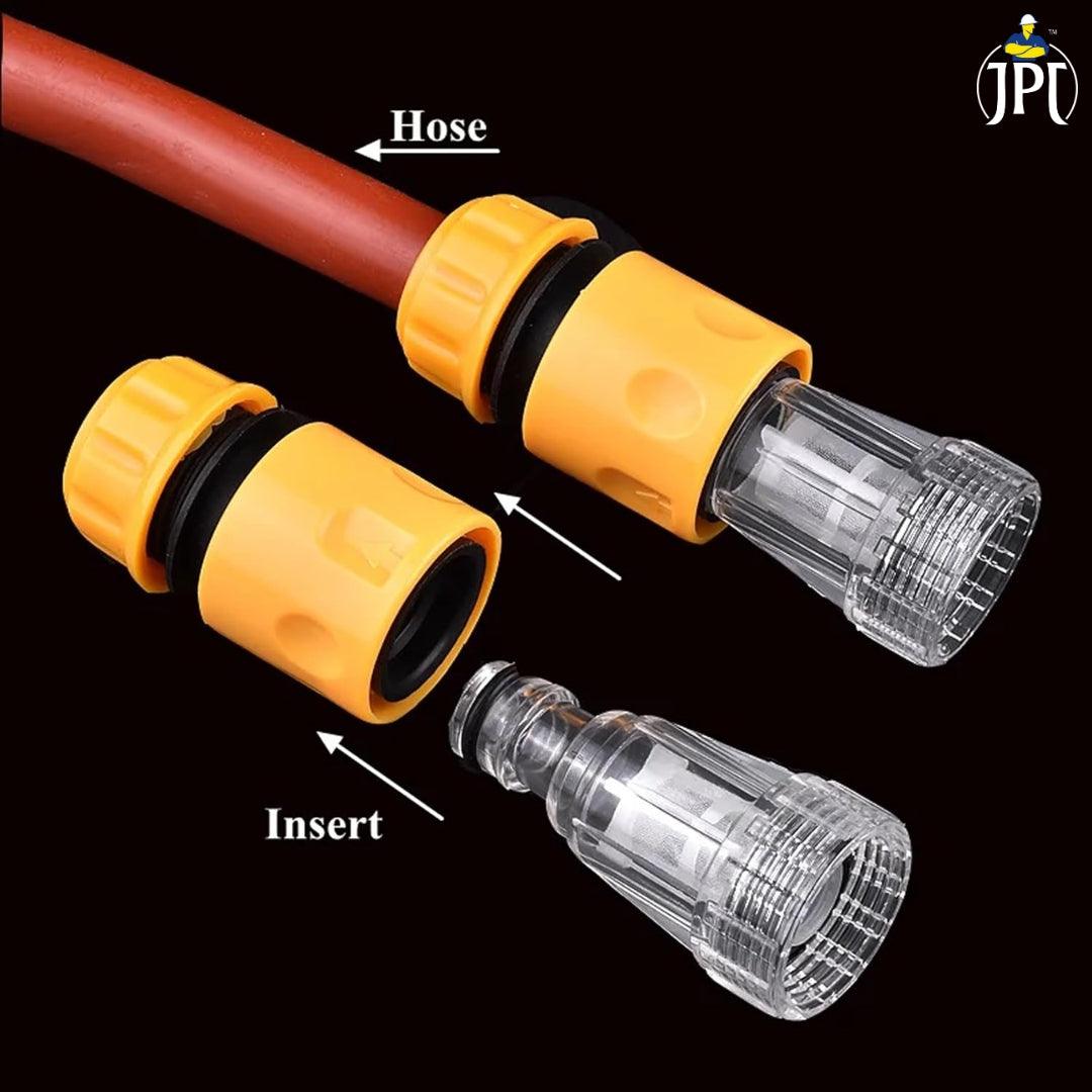 JPT Heavy Duty Universal Inlet Quick Connector & Transparent Inlet Filter Accessory | Compatible with All Pressure Washer Brands | Ideal for High Pressure Washers & Gardening