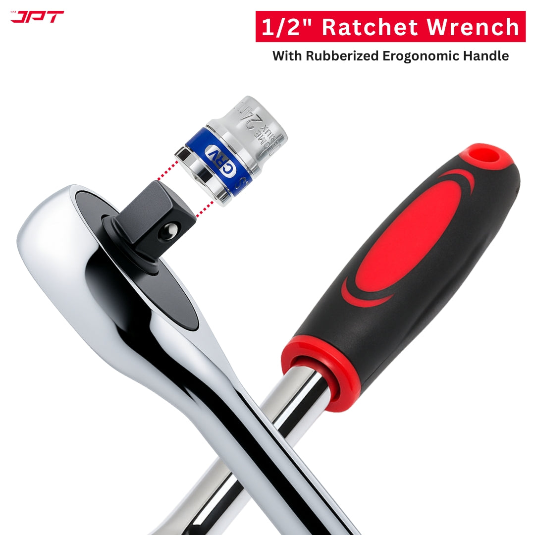 Buy JPT 12-in-1 ratchet spanner socket set for home, car, bike, cycle, automotive repairing at the best price in India. Buy best hand tools from JPT Tools.