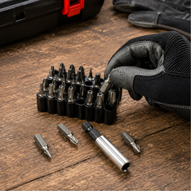 JPT 33-Piece Screwdriver Bit Set, S2 Taiwan Steel, Magnetic Bit Holder, Ultra Heavy Duty