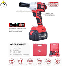 Buy now the top rated JPT combo 21v cordless impact wrench. This combo includes impact wrench, two batteries, fast charger and 10-piece socket. Buy Now