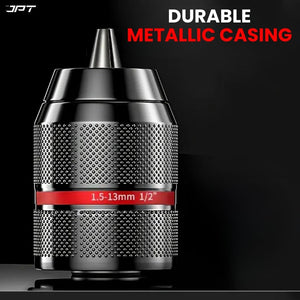 JPT Heavy-Duty 1.5-13mm Keyless Metal Drill Chuck | 1/2-20UNF Thread for 13MM Electric & Cordless Drill Machine