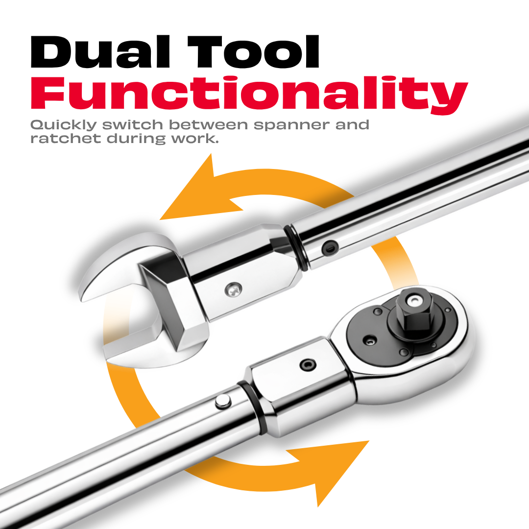 JPT Crowfoot Torque Wrench Set, 10-210 Nm, ±3% Accuracy | Quick-Change Heads • 1/2