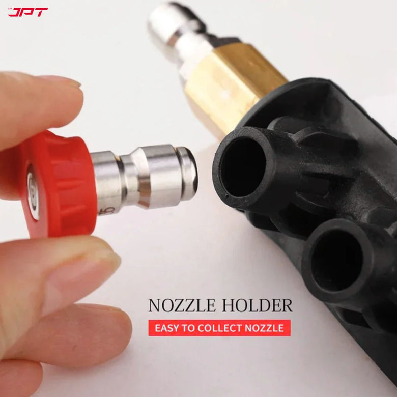 JPT Heavy-Duty High Pressure Washer Gun with 4 Nozzle Tips | Max. 300 Bar Power | Max. 3000 PSI Pressure | Lock Trigger for Safety | 1/4-Inch Quick Connector included