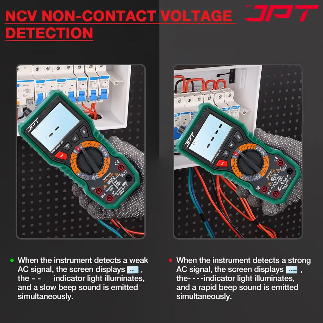 JPT Pro Series Digital Multimeter True RMS 1000V AC/DC | 6000 Counts Auto-Ranging Voltmeter | NCV, Frequency, Ohm, Diode, Continuity Tester | Best for Technicians, Electrician, And More