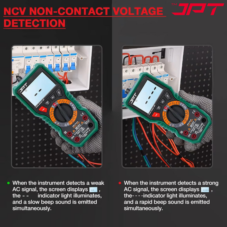 JPT Pro Series Digital Multimeter True RMS 1000V AC/DC | 6000 Counts Auto-Ranging Voltmeter | NCV, Frequency, Ohm, Diode, Continuity Tester | Best for Technicians, Electrician, And More