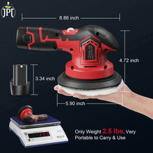 Grab the JPT renewed heavy-duty cordless 12V car polishing machine, featuring 6-inch pad, 5000 rpm speed, 6 variable speed, 3 pads, two battery, fast charger, and more.