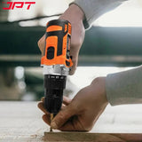 Grab now the newest launch JPT pro plus series 12v Cordless Drill Machine offering 30nm torque, 1550rpm, keyless chuck, 18+1 clutch, 1.5Ah battery and charger.