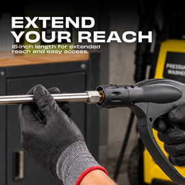 JPT 15-Inch High Pressure Washer Extension Rod / Wand With 1/4-Inch Quick Connector
