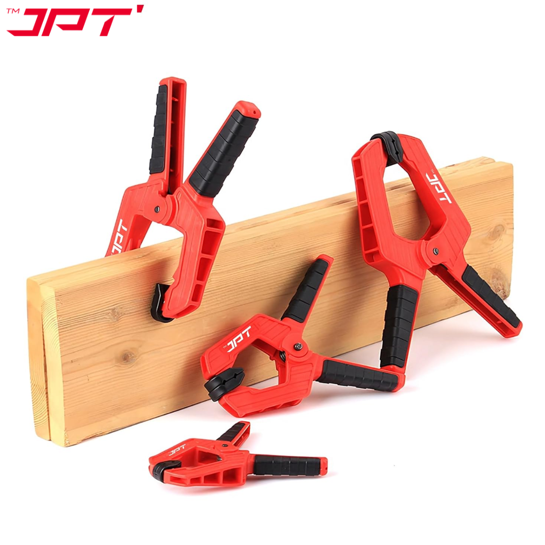 JPT 2.5 Inch Ultra Heavy-Duty Spring Clamp 66mm Wide Jaw | Reinforced Body with Hardened Steel Spring | 45° Rotating Pads | Strong Grip Woodworking & Carpentry Clamp for Workshop & DIY Use