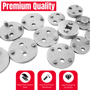 JPT 16-Pieces Brake Caliper Piston Rewind Tool Kit | Universal Brake Piston Tool Kit for Disc Brake Pad Replacement | Car Brake Repair Kit for Front & Rear Calipers