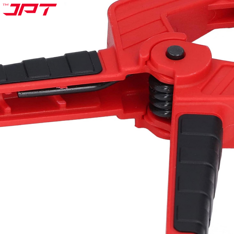 JPT 3 Inch Ultra Heavy-Duty Spring Clamp 80mm Wide Jaw | Reinforced Body with Hardened Steel Spring | 45° Rotating Pads | Strong Grip Woodworking & Carpentry Clamp for Workshop & DIY Use
