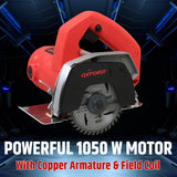 1050W 4"/110mm Heavy Duty Marble Cutter – Multipurpose Cutter Machine for Marble, Granite, Wood, Stone, Max Cut Depth Bevel and Depth Adjustable 34mm