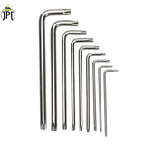 Grab the JPT 5-inch 9 pieces short arm Torx star end Allen key set, featuring sturdy and durable build, star end and drilled tip, long/short arm design, and more.