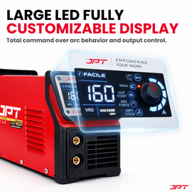 Buy JPT Ultra Heavy-Duty 160A MMA inverter welding machine with Lift TIG, digital control, and VRD safety. Smooth arc, reliable performance for workshops.