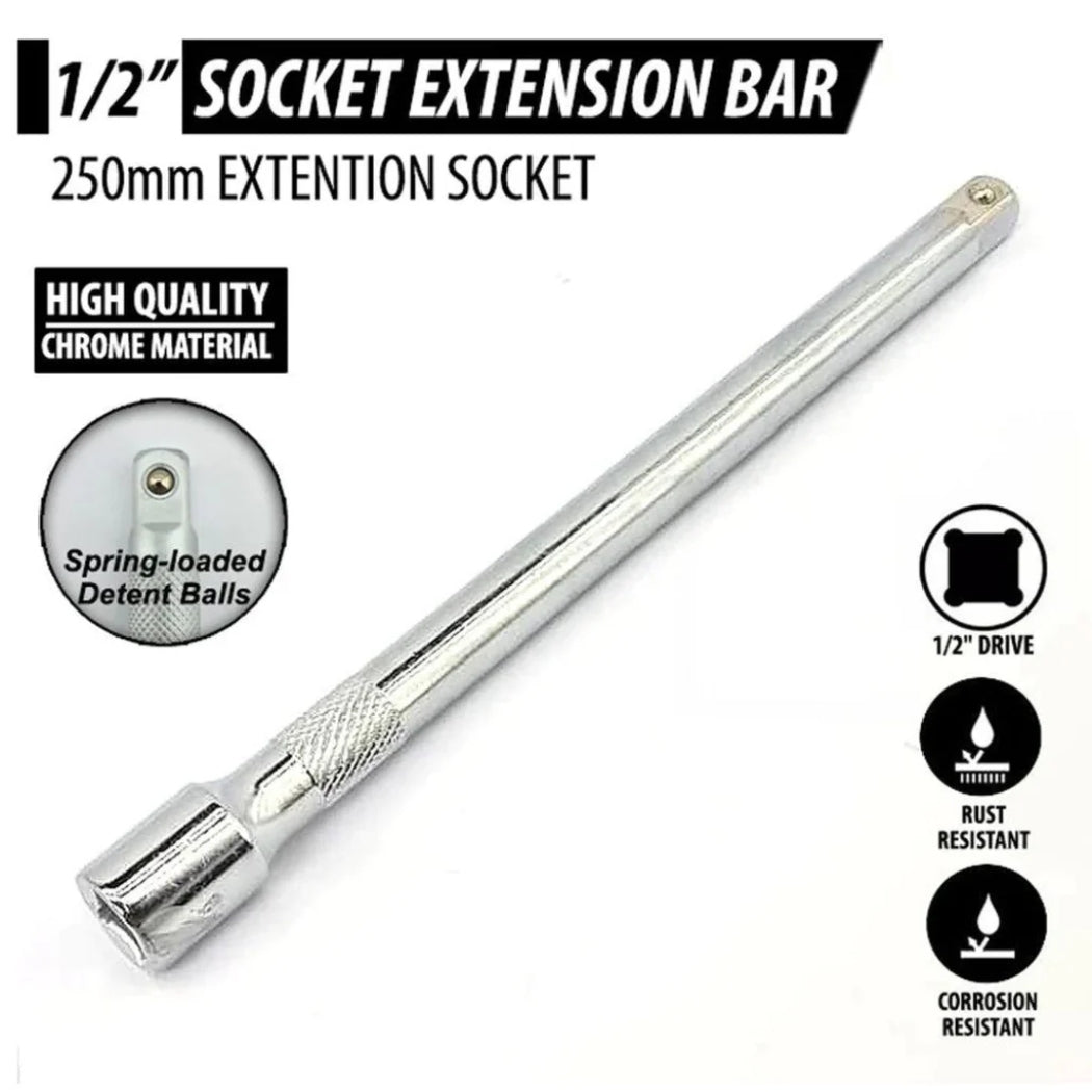 JPT 3-Piece 1/2-Inch Square Drive Socket Wrench Extension Bar Set for Narrow and Deep Spaces