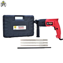 JPT SDS-Plus 20MM Corded Electric Rotary Hammer Drill Machine | 700W | 1400 RPM | 2.4 Joules | 5100 BPM | 2 Functions | 3 Drill Bits | Depth Gauge | Auxiliary Handle ( RENEWED )