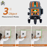 Buy now the JPT 360° 4D self-leveling laser level, featuring 5 green beams, ±3mm accuracy, mini tripod, 10m range, auto-balancing, and more. Buy Now