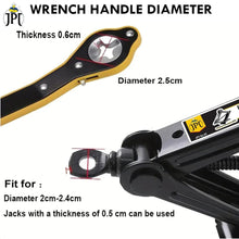 JPT Professional Folding Jack, Car Tire Replacement Tool, Jack with A Load-Bearing Capacity of 2 Tons, Used for Manual Scissor Jacks in Many Cars and RVs, Comes with A Long Handle Labor-Saving Wrench