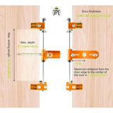 JPT Door Lock Hole Opener Kit, Mortice Lock Jig Set Mortiser Locksmith, Lock Mortiser for Wooden Doors