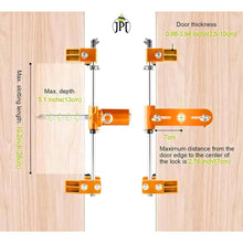 JPT Door Lock Hole Opener Kit, Mortice Lock Jig Set Mortiser Locksmith, Lock Mortiser for Wooden Doors