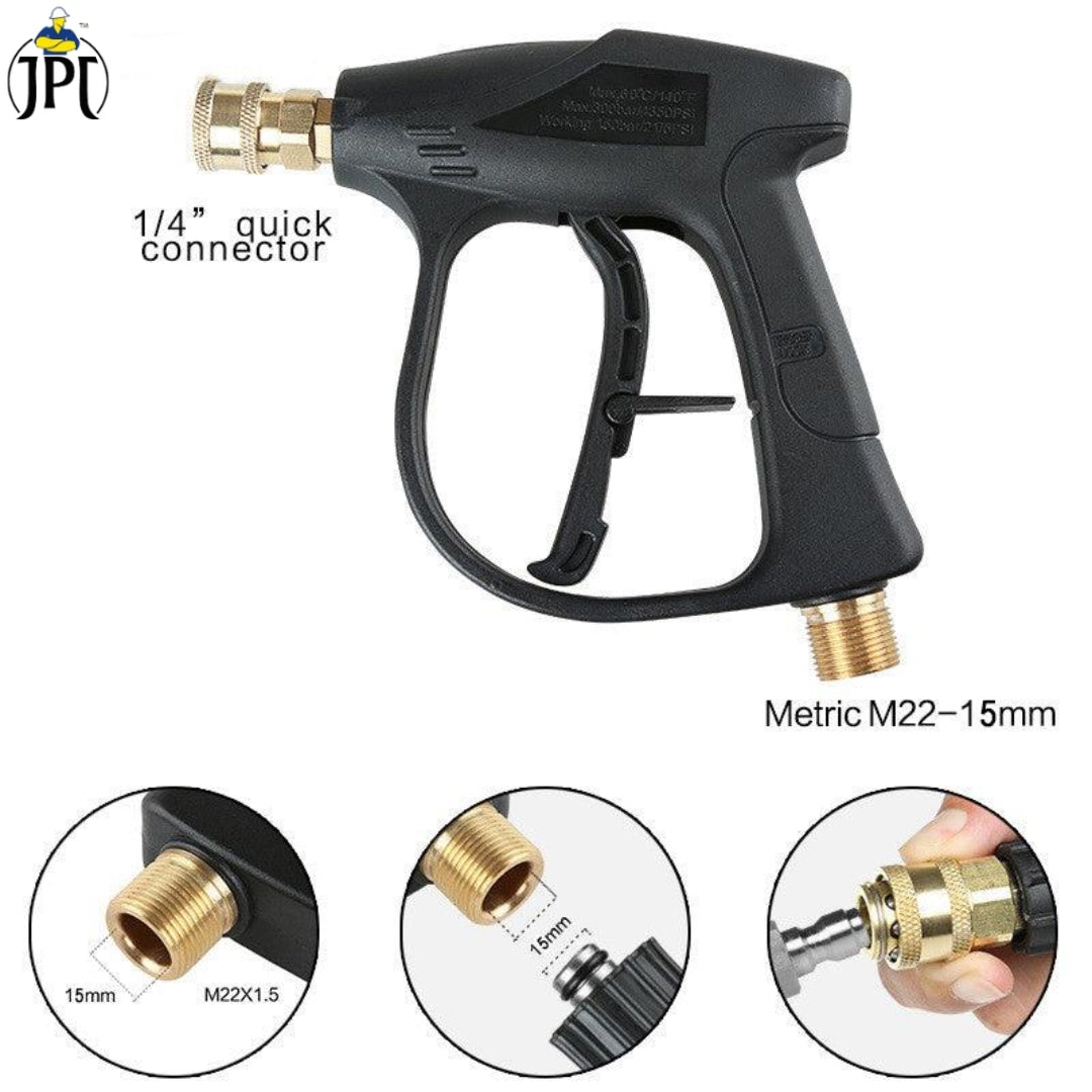 Effortlessly remove stubborn dirt and grime from your car, driveway, or outdoor spaces with the JPT combo foam cannon, washer gun, and quick connect. Buy Now