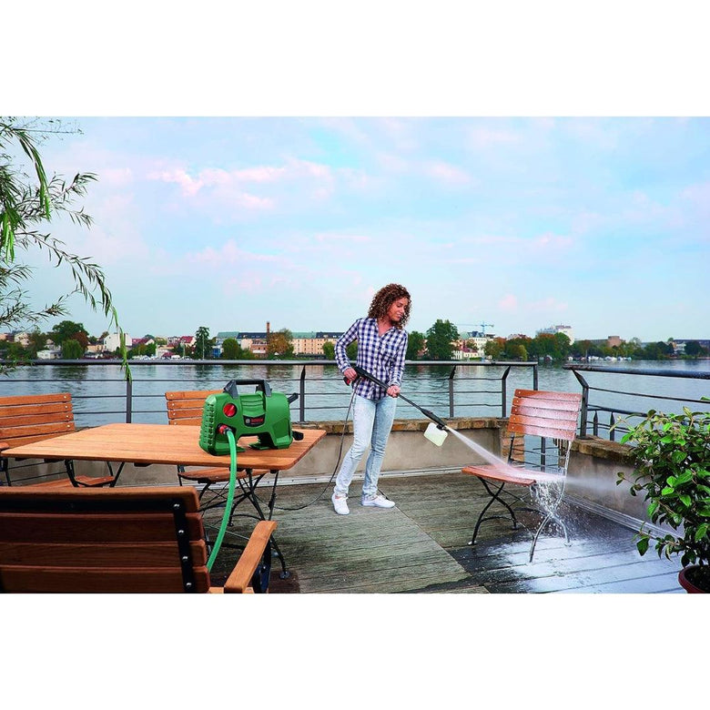 Bosch EasyAquatak 110 Bar Pressure Washer | 1300W Powerful Motor | 330 L/H Water Flow | Compact & Portable | Premium Accessories Included