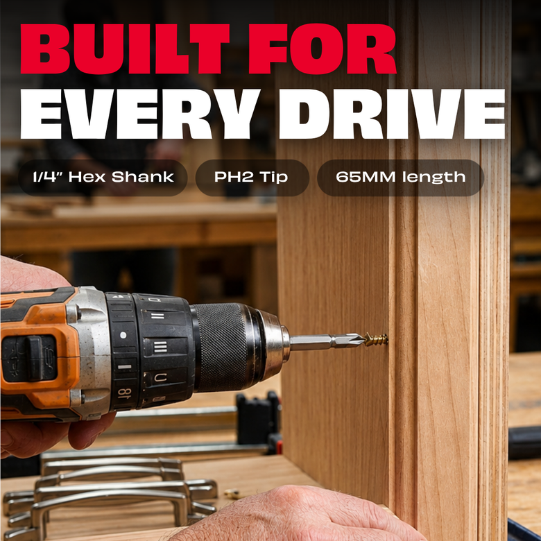 JPT 10-Pieces Ultra Heavy Duty Magnetic Screwdriver Bit Set | S2 High Torque Alloy Steel | PH2 Power Drill Double End