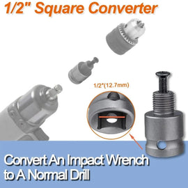 JPT Drill Chuck Adopter For Impact Wrench 1/2" Shank
