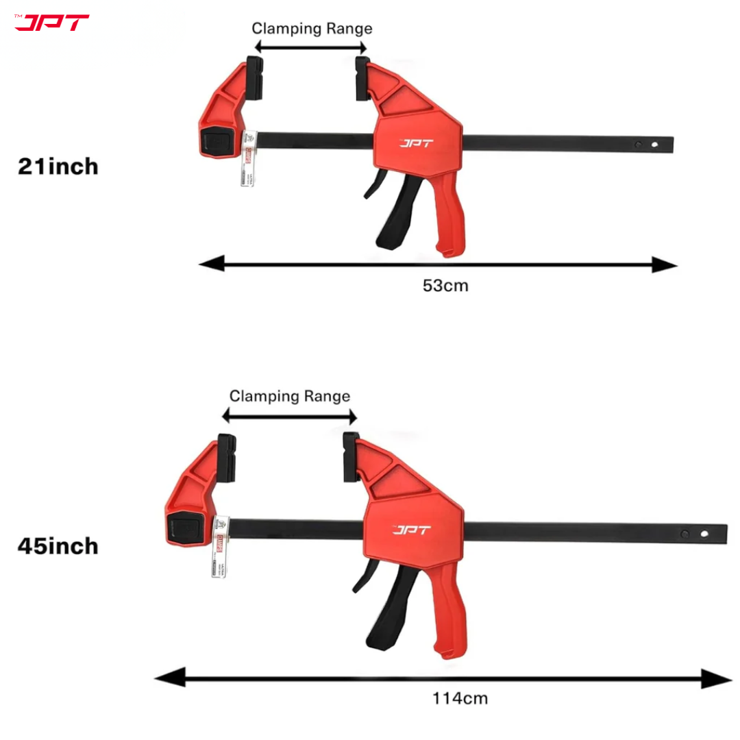 Buy now the JPT Pro Series 21" bar clamp at the best price. This clamp offer you 2-in-1 functionality, i beam structure, quick release trigger, and much more.
