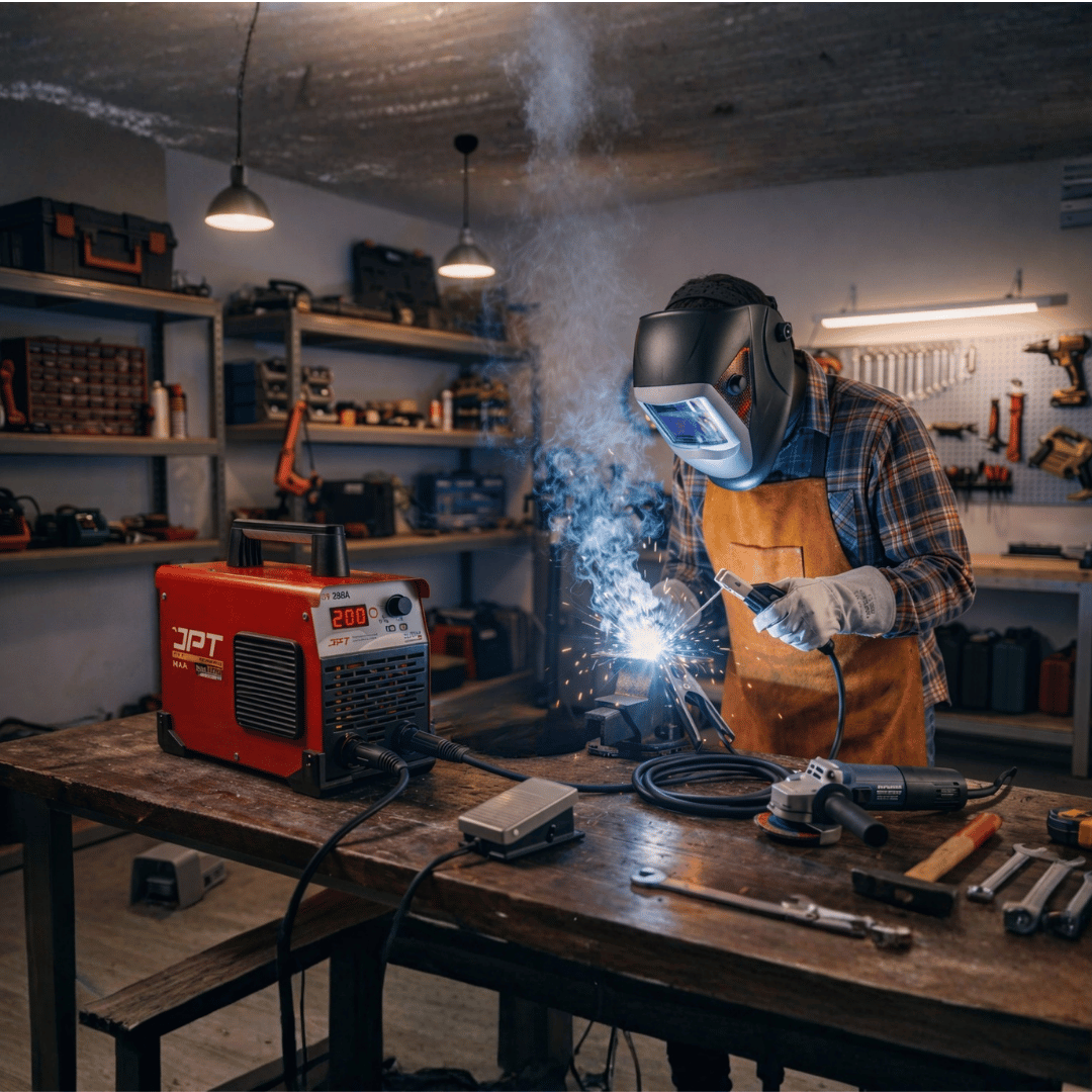 JPT True Output 200A MMA Inverter Welding Machine | LED Display, Lift TIG, Hot Start, Arc Force & Anti-Stick | Compact & Reliable Welding Machine