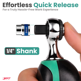 JPT Digital Torque Wrench 1/4" Drive | 0.6–12 N·M Torque Range | High-Accuracy Electronic Torque Wrench with LED & Buzzer Alert | Peak & Track Mode | Multi-Unit Display