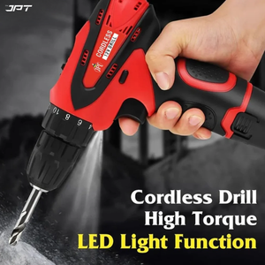 JPT 12v Cordless Drill Machine | 24N.M. Torque | 1350RPM Speed | 18+1 Setting | 10MM Chuck | 1500mAh Battery | Dual Speed Modes | 6-Months Warranty