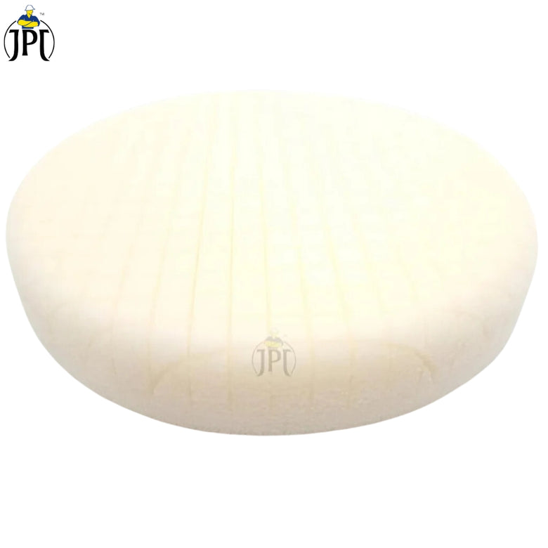 JPT T-20 White Colour 6-Inch Polishing Pad | 6-Inch 150mm Backing Plate | Compound Buffing Sponge Pad for Car Buffer Polishing and Waxing