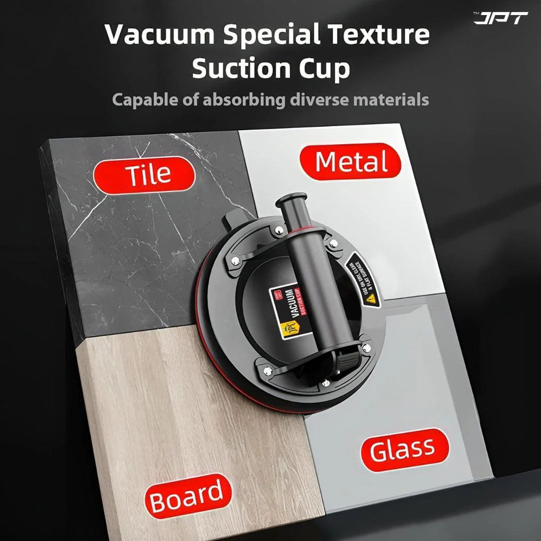 Buy now the JPT 8-inch glass suction cup vacuum lifter, featuring maximum 200kg load capacity and perfect for moving glass, tile, stone, and more.