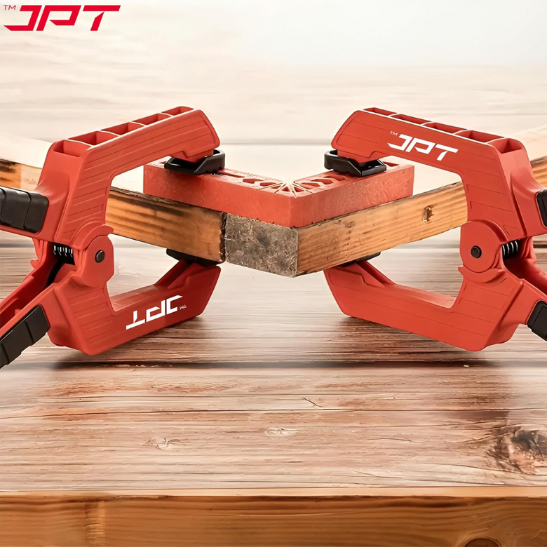 JPT 4 Inch Ultra Heavy-Duty Spring Clamp 106mm Wide Jaw | Reinforced Body with Hardened Steel Spring | 45° Rotating Pads | Strong Grip Woodworking & Carpentry Clamp for Workshop & DIY Use