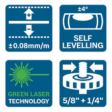 Buy now the Bosch GLL 30 G line laser measuring instrument offering precise measurements with a green laser, self-leveling, and a 10m range. Buy Now