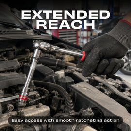 JPT 12-In-1 1/2" Ratchet Spanner Socket Set | CR-V Build with 6-Point Design | Ratchet Spanner With Quick-Release Reversible Mode & Spring-Loaded Ball | Best for Home, Car, Bike, Cycle, Automotive Repair