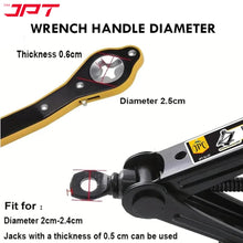 JPT Professional Folding Jack, Car Tire Replacement Tool, Jack with A Load-Bearing Capacity of 2 Tons, Used for Manual Scissor Jacks in Many Cars and RVs, Comes with A Long Handle Labor-Saving Wrench