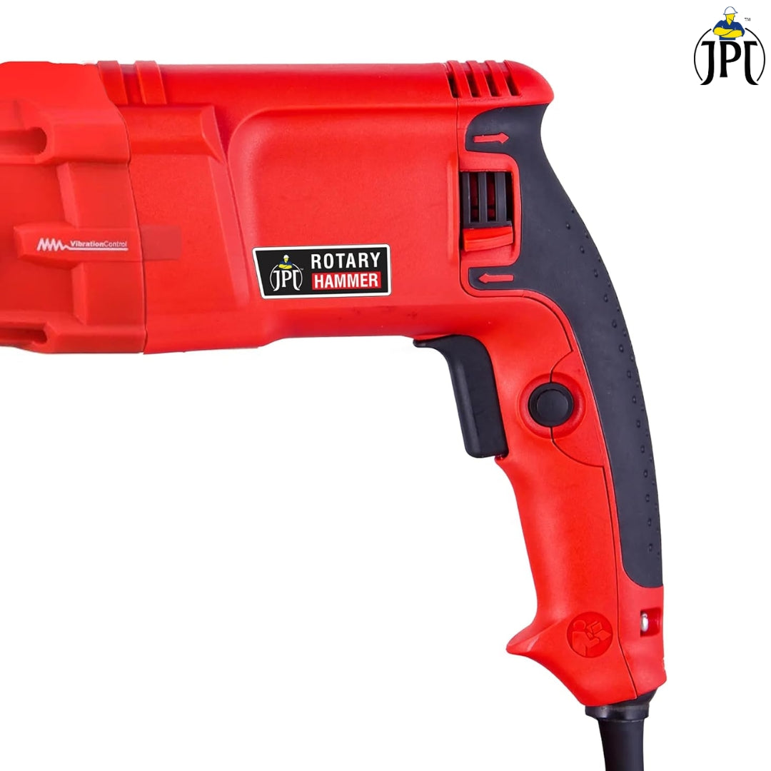 JPT SDS-Plus 26MM Core Rotary Hammer Drill Machine With Chiseling Function | 800-Watt Motor | 1100 RPM Speed | 4 Functions Mode | Depth Gauge | Auxiliary Handle