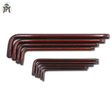 JPT 9 Pieces Torx Star Allen Key Set | Long Arm Wrench Hex Keys | Security Torx End Holes | Storage Case | T10-T50 ( 9Inch Star End )