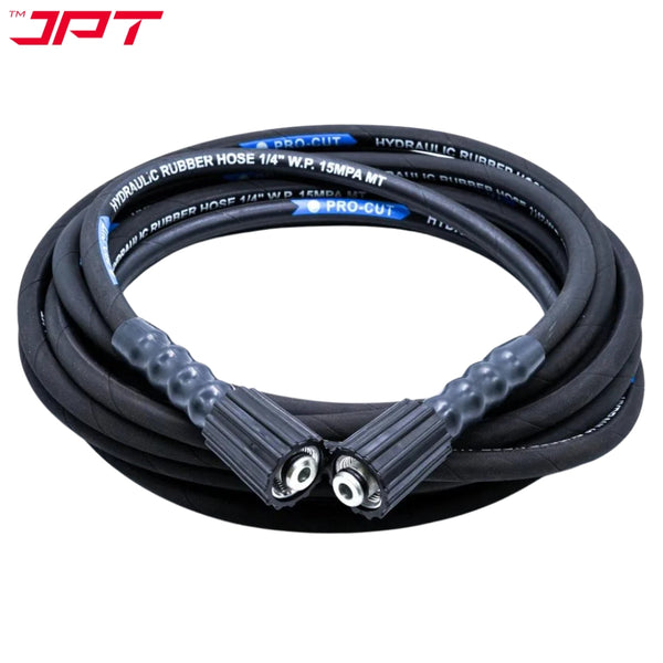 Buy the JPT heavy-duty 8-metre pressure washer hose pipe, featuring superior quality build, universal fitting, kink resistant, compatible with many brands.