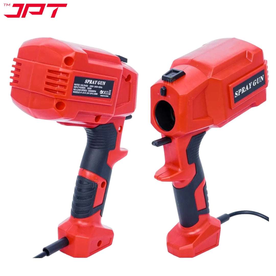 Buy JPT refurbished professional 400W corded Spray Paint Machine, featuring HVLP technology, 650ml/min flow rate, dust blowing function, and more. Buy Now