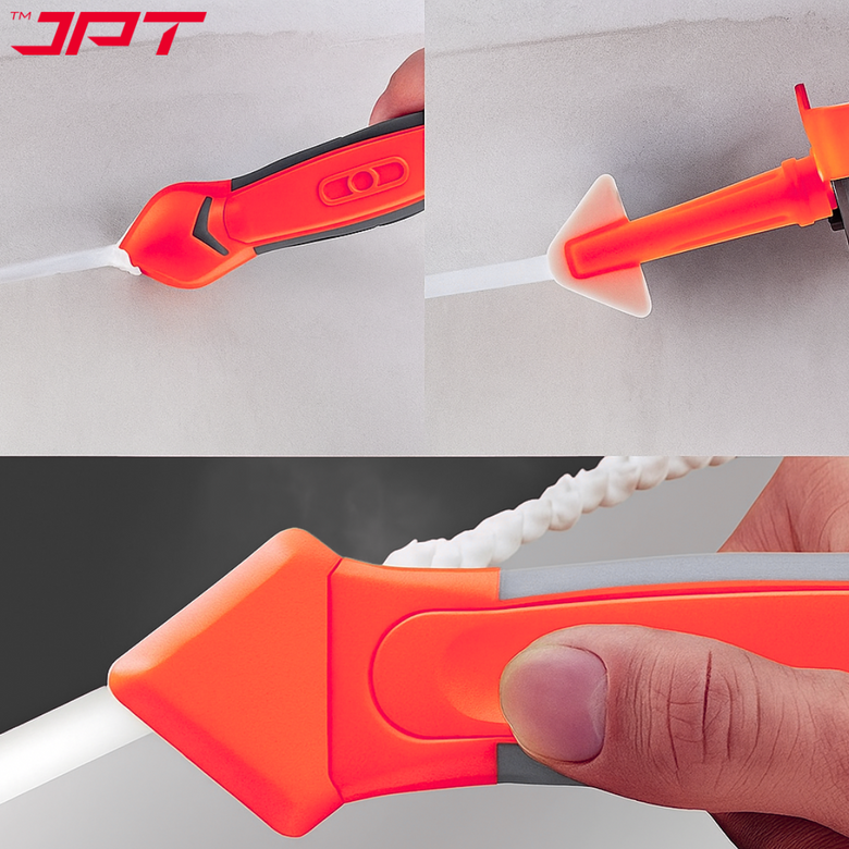 JPT 3-Piece Silicone Caulking Tool Kit | Sealant Finishing Grout Scraper | Gap Filler | Scraper Finishing Tool for Sinks, Bathtubs, Windows, Tiles, and All Sealing Projects