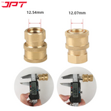 Buy now the JPT heavy-duty 1/4" female connector & male connector for seamless pressure washer connections. Buy all pressure washer accessoris at best price.