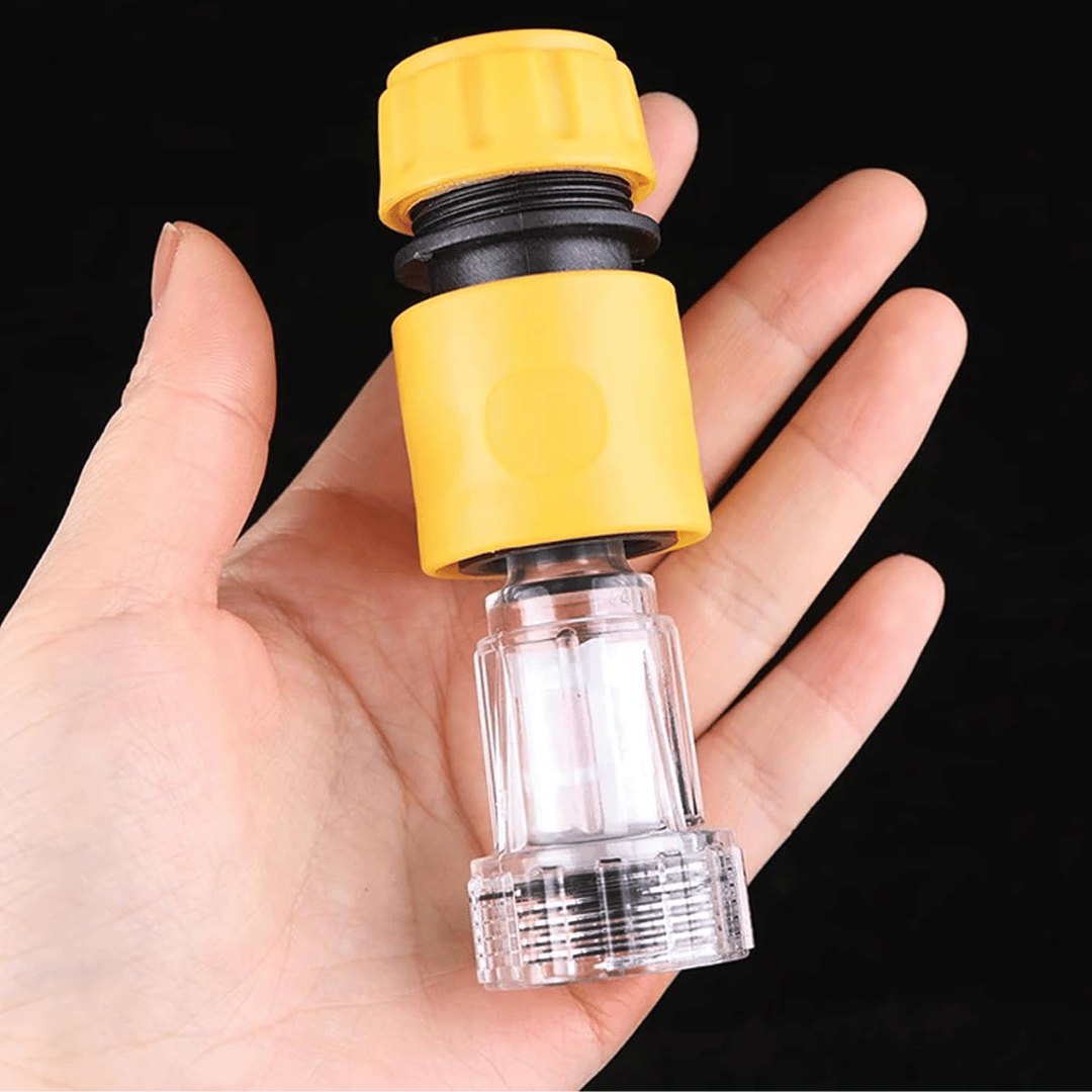 JPT Heavy Duty Universal Inlet Quick Connector & Transparent Inlet Filter Accessory | Compatible with All Pressure Washer Brands | Ideal for High Pressure Washers & Gardening