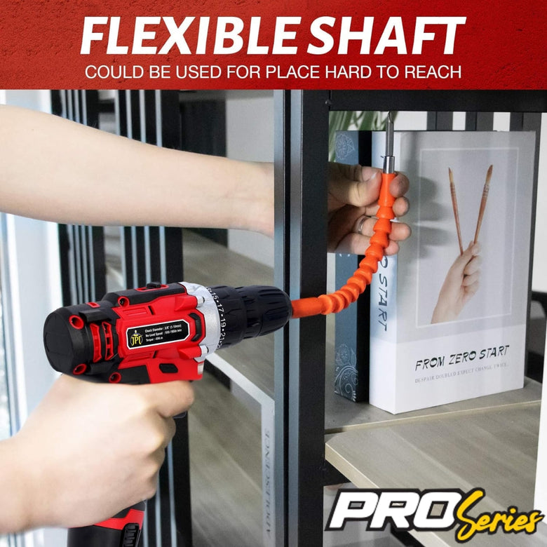 JPT Heavy-Duty 12V Pro Series Cordless Drill Machine | 45N.M. Torque | 1950 RPM Speed | 25+1 Torque Setting | 2 Speed Modes | 3/8